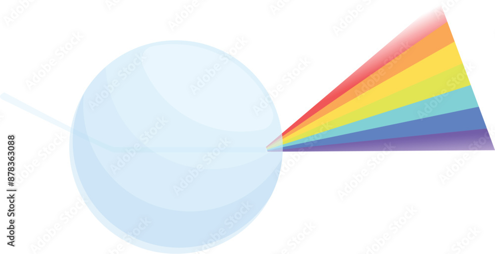 Poster light beam passing through prism and creating rainbow effect