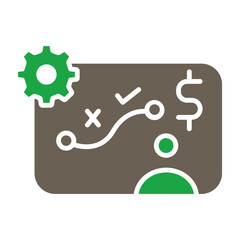 Business Strategy Glyph Two Color Icon