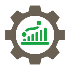 Project Management Glyph Two Color Icon