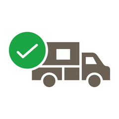 Approved Delivey Glyph Two Color Icon