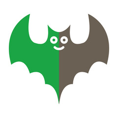 Bat Glyph Two Color Icon
