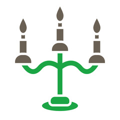Candle Holder Glyph Two Color Icon
