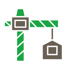 Crane Glyph Two Color Icon