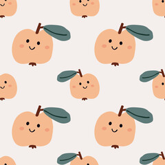 Smile fruits vector ilustration seamless patern.Great for textile,fabric,wrapping paper,and any print.