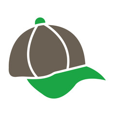 Baseball cap Glyph Two Color Icon
