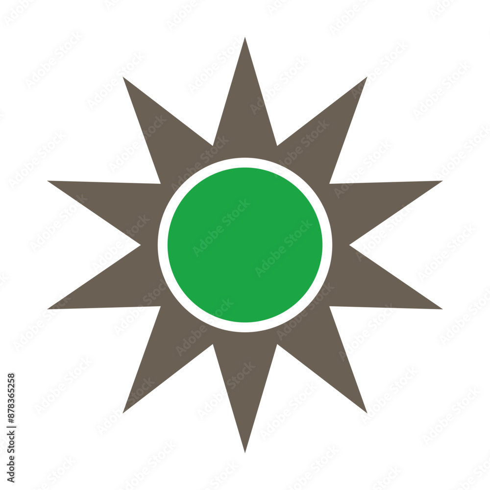 Canvas Prints sun glyph two color icon