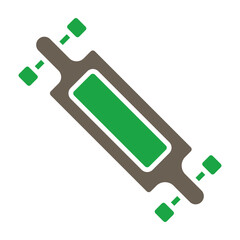 Longboard Glyph Two Color Icon