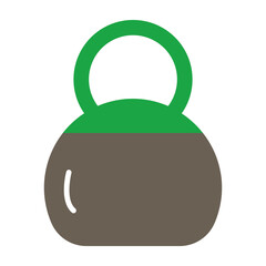 Kettlebell Glyph Two Color Icon