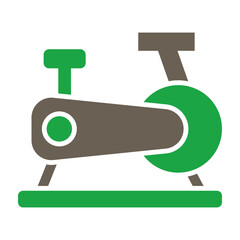 Stationary Bicycle Glyph Two Color Icon