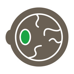 Eyeball Glyph Two Color Icon
