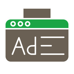 Advertisement Glyph Two Color Icon