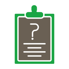 Quiz Glyph Two Color Icon