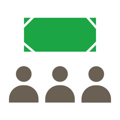 Classroom Glyph Two Color Icon