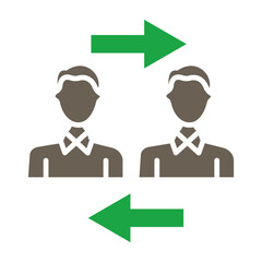 Opponent Glyph Two Color Icon