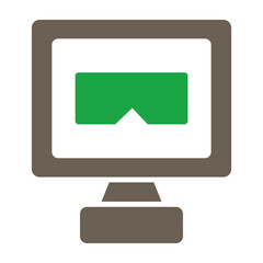 Television Glyph Two Color Icon