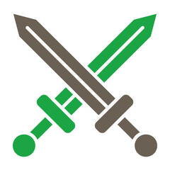 Sword Glyph Two Color Icon