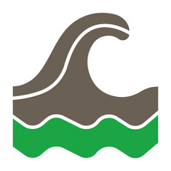 Ocean Glyph Two Color Icon