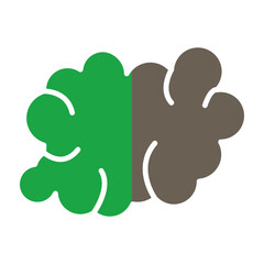 Fog Glyph Two Color Icon