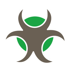 Biohazard Glyph Two Color Icon