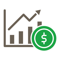 Graph Glyph Two Color Icon