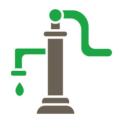 Water Pump Glyph Two Color Icon
