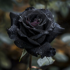 red rose with water drops