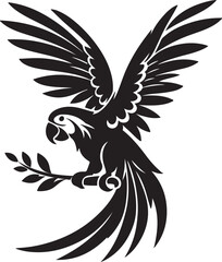 Parrot silhouette vector eps