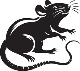 Rat silhouette vector illustration eps