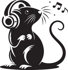 Rat Silhouette vector illustration eps