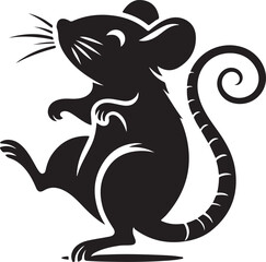 Rat Silhouette vector illustration eps