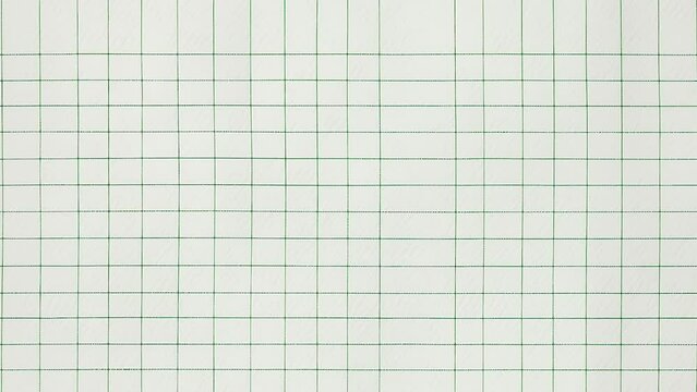 Thin green grid paper notebook background