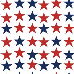 Fototapeta premium Patriotic Red and Blue Stars Pattern for American Holidays