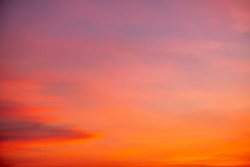 Beautiful , luxury soft gradient orange gold clouds and sunlight on the blue sky perfect for the background, take in everning,Twilight, Large size, high definition landscape photo