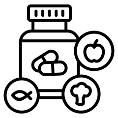 Fototapeta premium Multivitamin Icon Element For Design