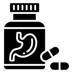 Digestive Supplements Icon Element For Design