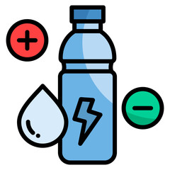 Obraz premium Electrolyte Drink Icon Element For Design