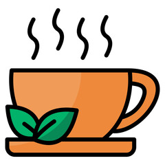 Herbal Tea Icon Element For Design