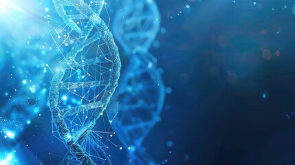 DNA gene background science helix cell genetic medical biotechnology biology bio. Technology gene DNA abstract molecule medicine blue 3D background research digital futuristic human concept health