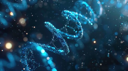 DNA gene background science helix cell genetic medical biotechnology biology bio. Technology gene DNA abstract molecule medicine blue 3D background research digital futuristic human concept health