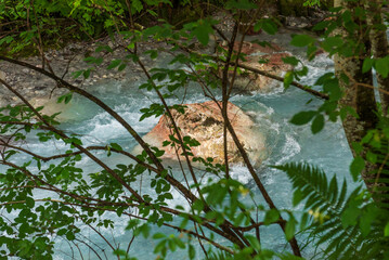 River Almbach in Alps mountains from Germany