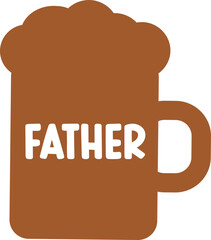 Father Beer Glass Design