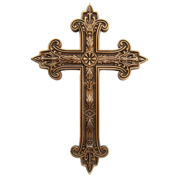 christian cross on white background