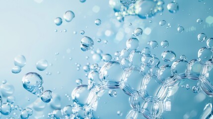 Close Up of Air Bubbles Floating in Water