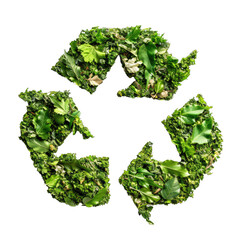 recycling symbol made by Planet Earth elements