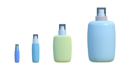 3d bottles skin care on white background minimalist composition elegant display 3d render,A modern, 3D render mockup of beauty fashion cosmetic makeup bottle lotion, skin care healthcare 