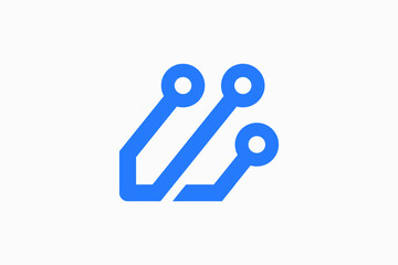 E Circuit Vector Logo Premium 