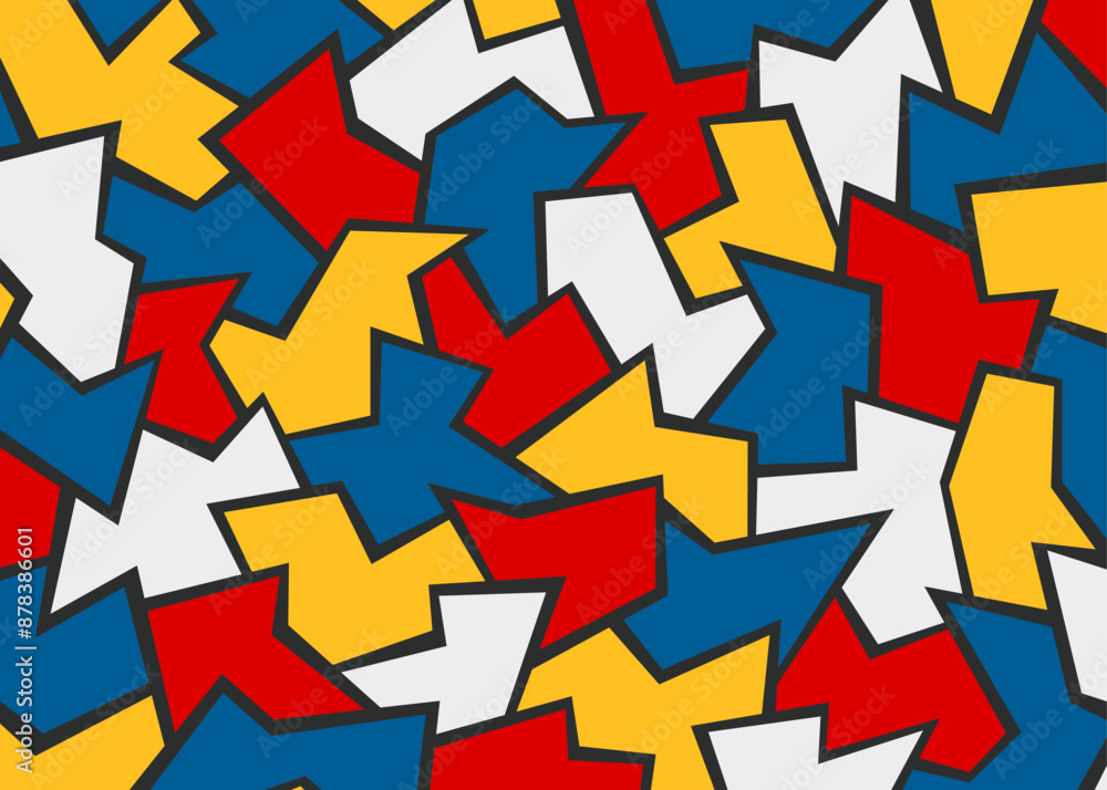 Poster abstract background with colorful geometric pattern