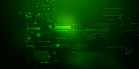 2d illustration Abstract futuristic electronic circuit technology background