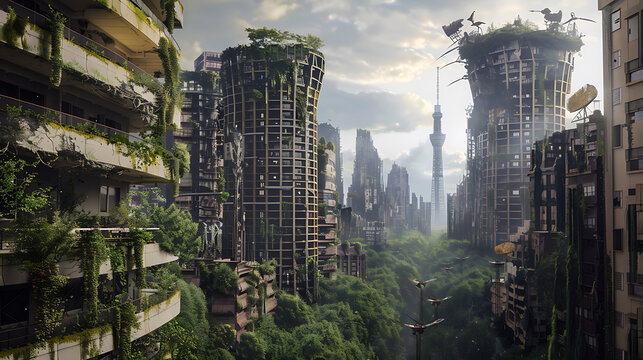 dystopic city