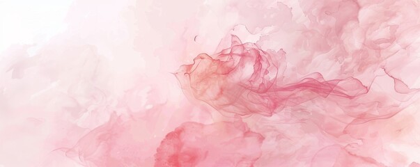 Abstract pink and white watercolor background.